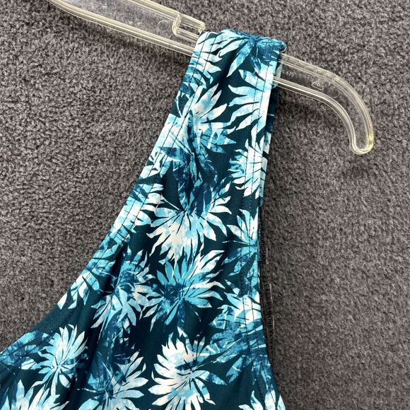 MICHAEL KORS One Piece Swimsuit 440 Turquoise Floral Print Size 10 MRSP $118 - Picture 12 of 14